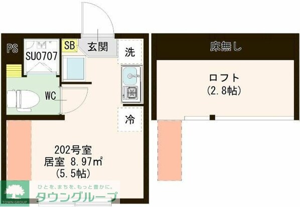 キューブときわ台の物件間取画像